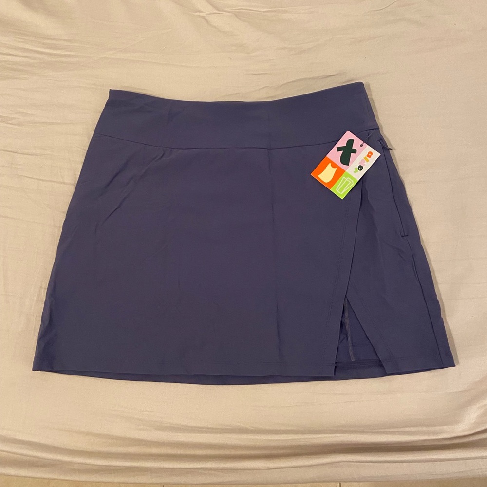 Alder Apparel Get Dirty Skort size L, blue. NWT